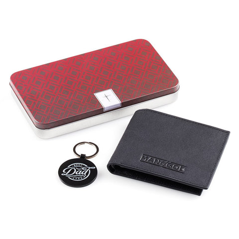 Best Dad Ever Leather Wallet and Keyring Set - Treehouse Gift & Home
