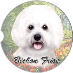 Bichon Frise Car Coaster - Treehouse Gift & Home