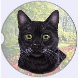 Black Cat Car Coaster - Treehouse Gift & Home