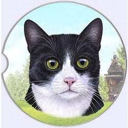 Black & White Cat Car Coaster - Treehouse Gift & Home