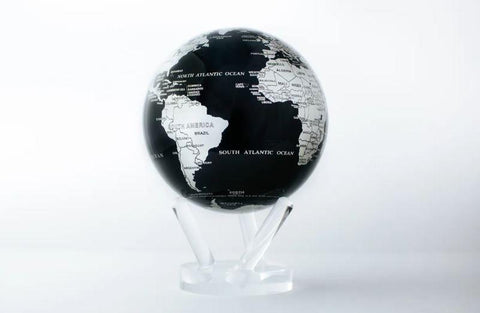Black and Silver MOVA Globe 6" with Acrylic Base Treehouse Gift & Home