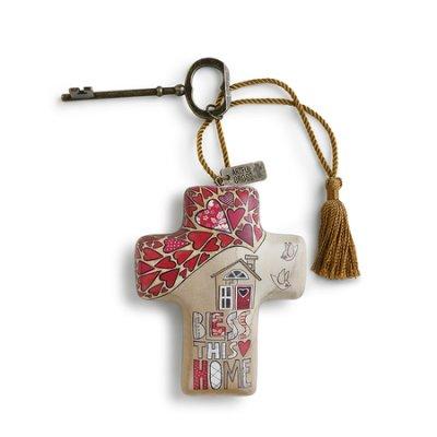 Bless This Home Artful Cross - Treehouse Gift & Home