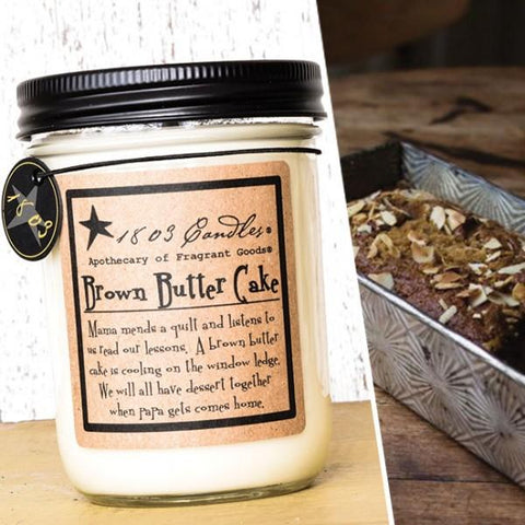 Brown Butter Cake-14oz Jar Candle - Treehouse Gift & Home