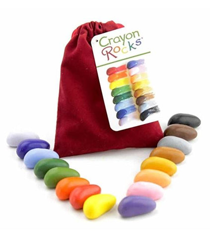 Crayon Rocks 16 Colors in a Red Velvet Bag - Treehouse Gift & Home
