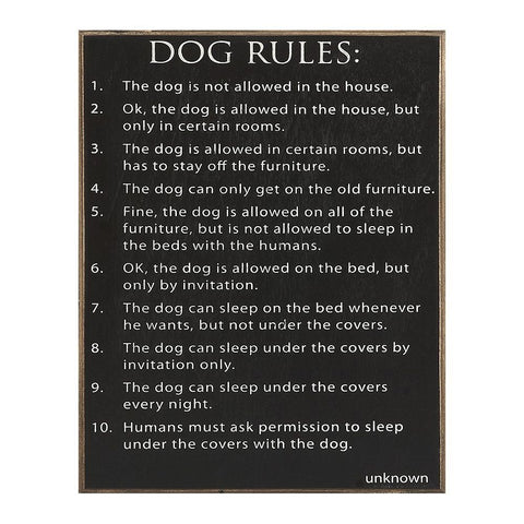 Dog Rules Sign - Treehouse Gift & Home