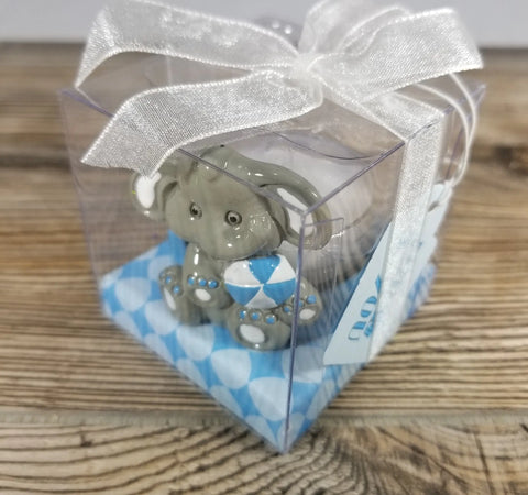 Elephant Tea Light Holder Blue Treehouse Gift & Home