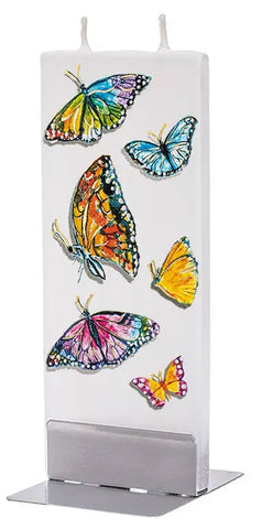 Flat Handmade Candle - Rainbow Butterflies Flatyz