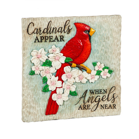 Garden Stone, Cardinals Appear when Angels are Near Evergreen Enterprises