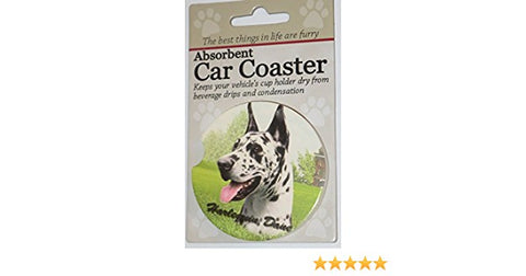 Great Dane Harlequin Car Coaster - Treehouse Gift & Home