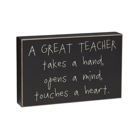 Great Teacher Box Sign - Treehouse Gift & Home