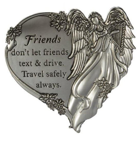 Friends Don't Text And Drive. Travel Safely. Guardian Angel Visor Clip - Treehouse Gift & Home