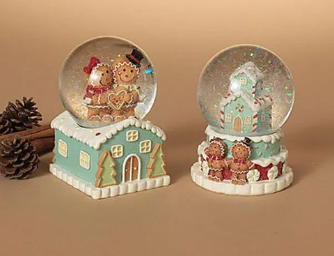 Holiday Gingerbread Snow Globe Gerson