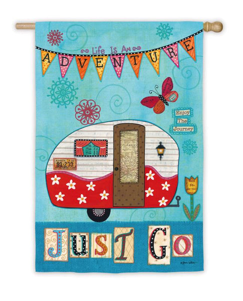 Just Go Garden Suede Flag | Treehouse Gift & Home