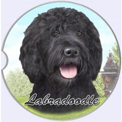 Labradoodle Black Car Coaster - Treehouse Gift & Home