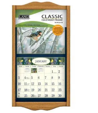 Lang Calendar Frame - Oak Finish Lang