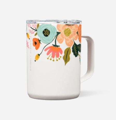 Mug - 16 oz Gloss Cream Lively Floral - Treehouse Gift & Home