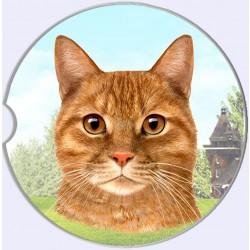 Orange Tabby Car Coaster - Treehouse Gift & Home