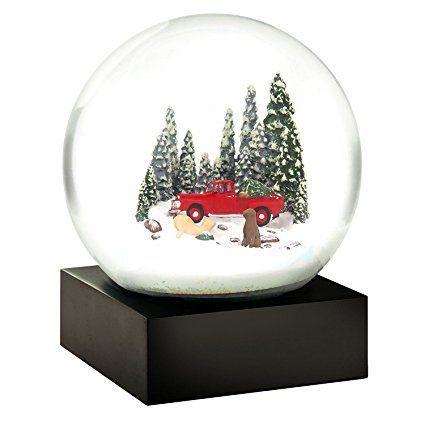 Red Truck w/Dogs Snow Globe (R) - Treehouse Gift & Home