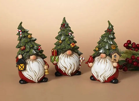 Resin Holiday Gnome Figurines Gerson