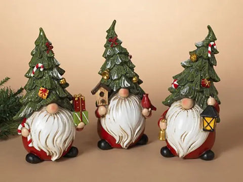 Resin Holiday Gnome Figurines Gerson
