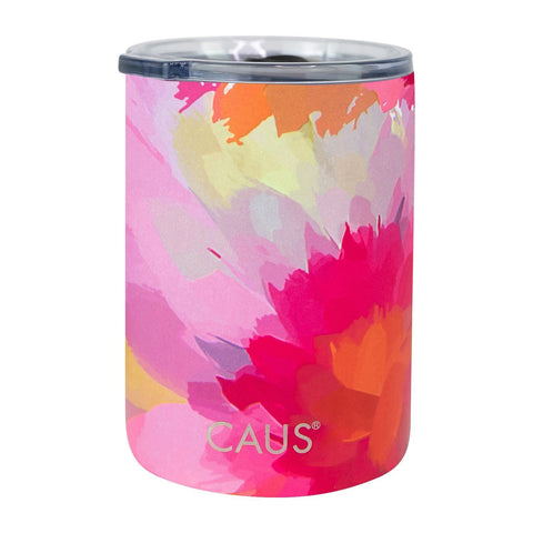SS Can Cooler Watercolor Flower HT: That Gives Back - Treehouse Gift & Home