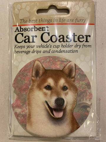 Shiba Inu Car Coaster - Treehouse Gift & Home