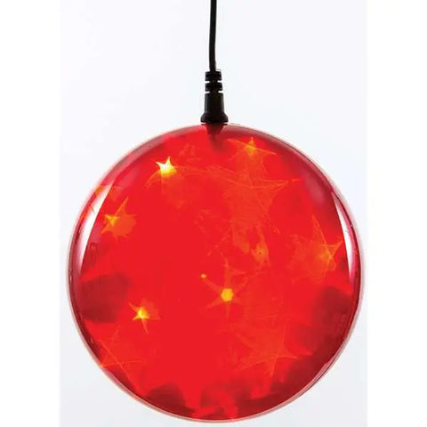 Specialty Built-in Battery LED Holographic Starfire Sphere - Red Sphere with Red S4