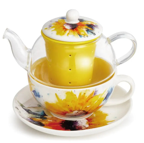 Sunflower Tea Pot Set Demdaco