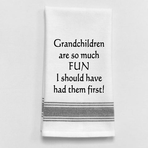 Towel: Grandchildren are so much fun... - Treehouse Gift & Home