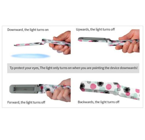 Travel UVC Light Sanitizer Flip Wand, Pink and Blue - Treehouse Gift & Home