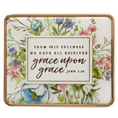 Visor Clip - Grace Upon Grace - John 1:16 - Treehouse Gift & Home